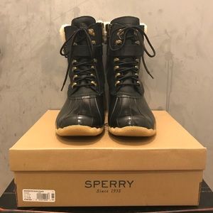 ✨SPERRY for J. CREW✨Black Snow Rain Boot, Size 10